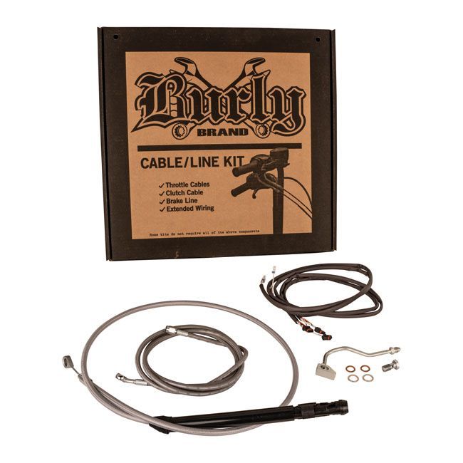 BURLY Bagger bar Cable Line Kit 15. Stainless Steel | 975060