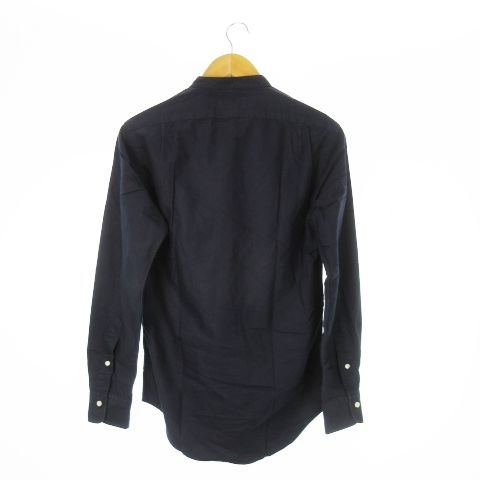 ポロ ラルフローレン POLO RALPH LAUREN バンド シャツ オックスフォード 長袖 ポニーロゴ刺繍 ワンポイント XS 紺 ネイビー CK 12 GY 44