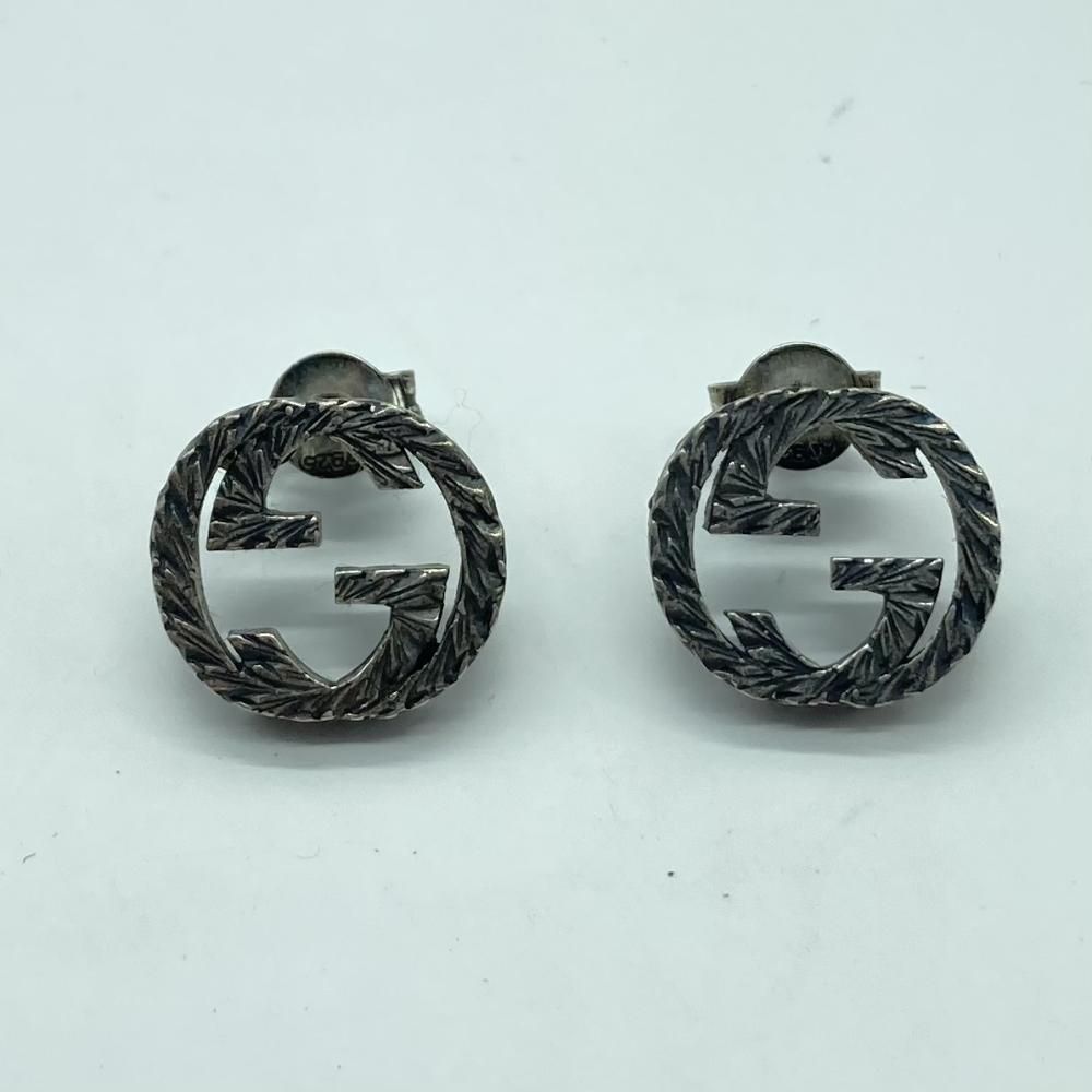 GUCCI インターロッキングピアス SV925 グッチ シルバー925 19