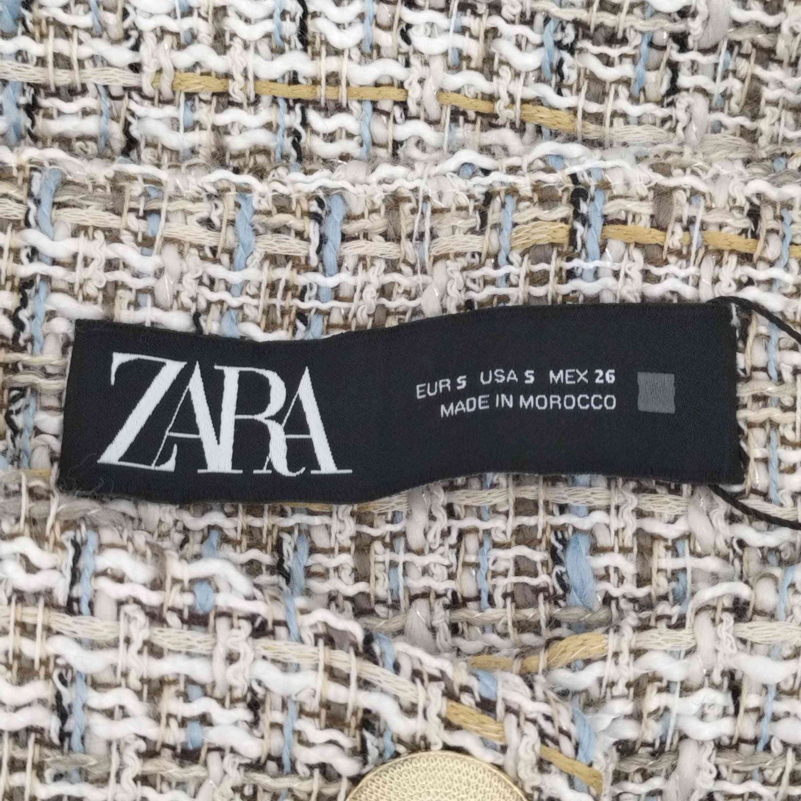 ザラ ZARA ツイードジャケット スカートセットアップ レディース S 