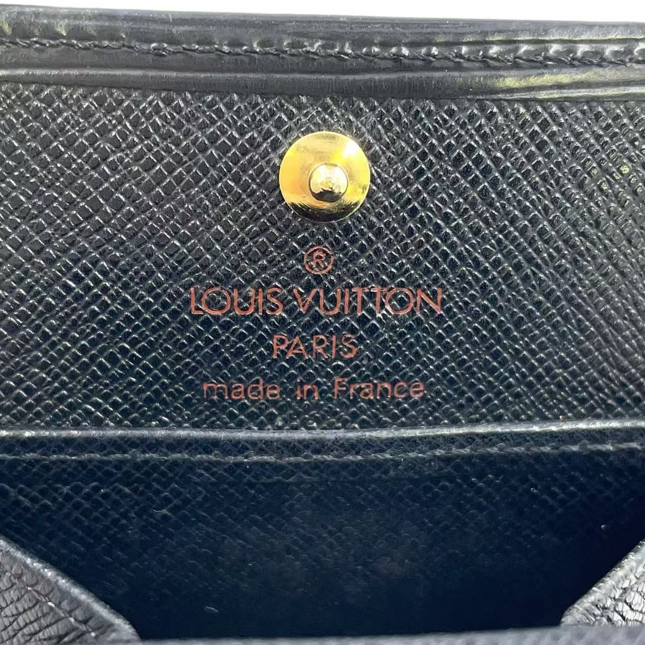 LOUIS VUITTON ポルトモネ ボワット エピ エピ ノワール レザー
