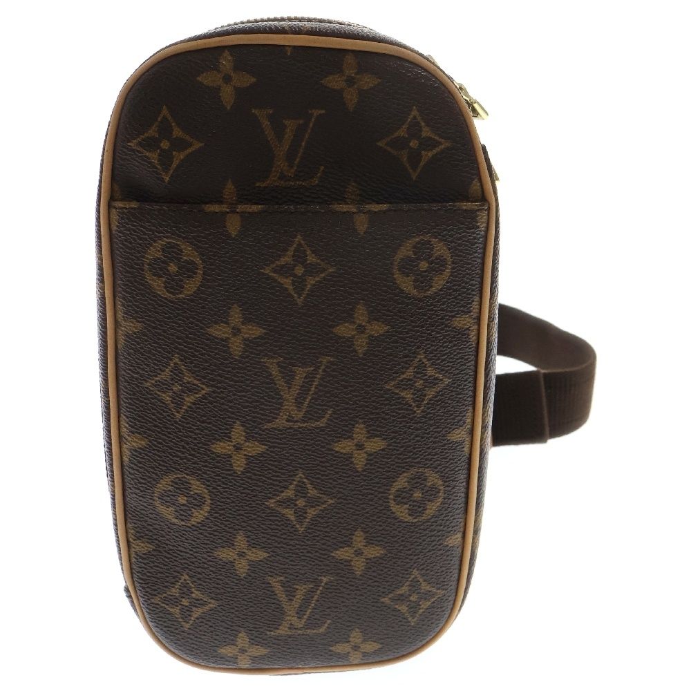 LOUIS VUITTON ルイヴィトン モノグラム ポシェットガンジュ ウエストバッグ ボディバッグ ブラウン PVCレザー M51870