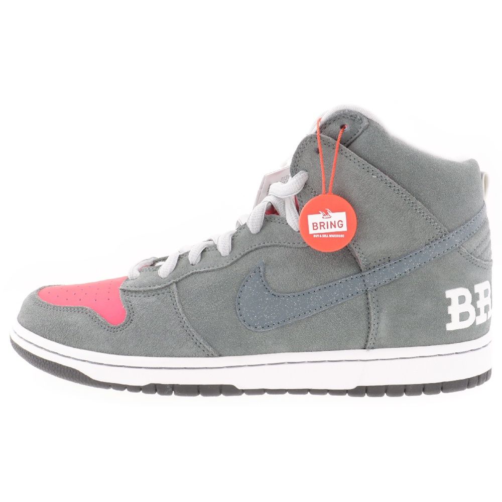 NIKE SB (ナイキエスビー) 【観賞用 2009年製】 DUNK HIGH Brain Wreck ダンク ハイカットスニーカー ブレインレック グレー US10.5/28.5cm 313171-007