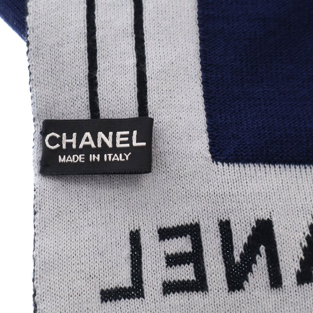 CHANEL ロゴパターン ストール ☆シャネルアイコンデザイン☆【CHANEL】カシミア ストール
