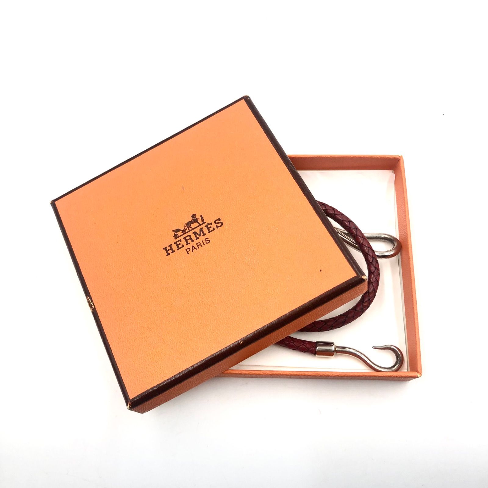 HERMES✨️ジャンボ チョーカーブレスレット レザー オレンジ×茶色 編み込み 楽天市場】エルメス ジャンボチョーカー 2重巻 ブレスレット