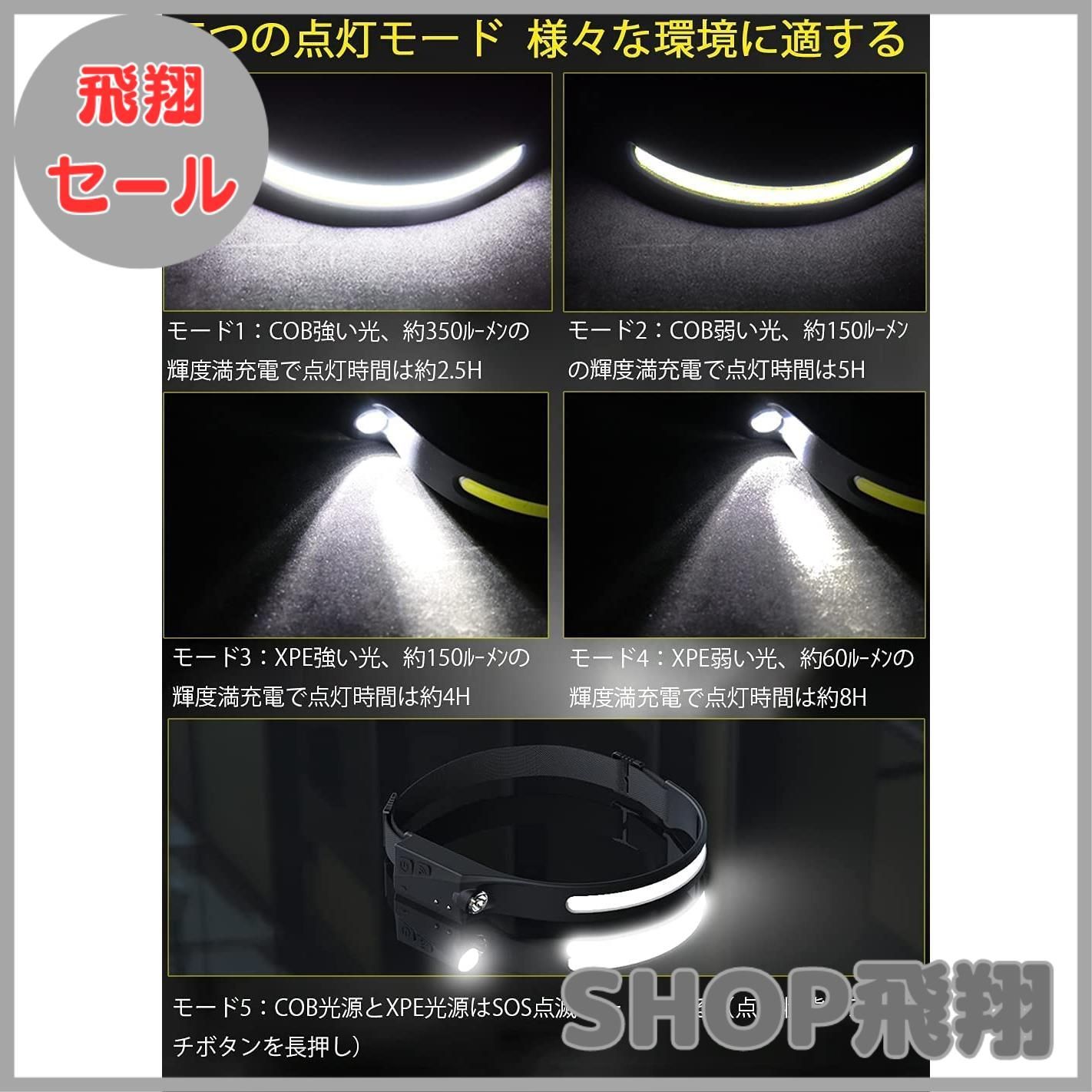 大安売り】ヘッドライト ledヘッドライト 高輝度 LED ヘッドランプ アウトドア用ヘッドライト 充電式 USB付き LEDデュアル光源 ヘッドランプ  5種の点灯モード 50g 超軽量 IPX4防水 防塵 1200えむえーえっち大容量バッテリー 最大8時間 - メルカリ