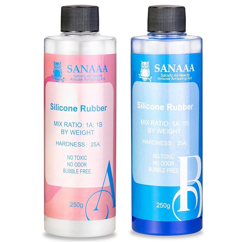SANAAA 型取り用シリコン 硬度25A ブルー モールドシリコン 手作り DIY 型取り レジン型 （250+250g） 1