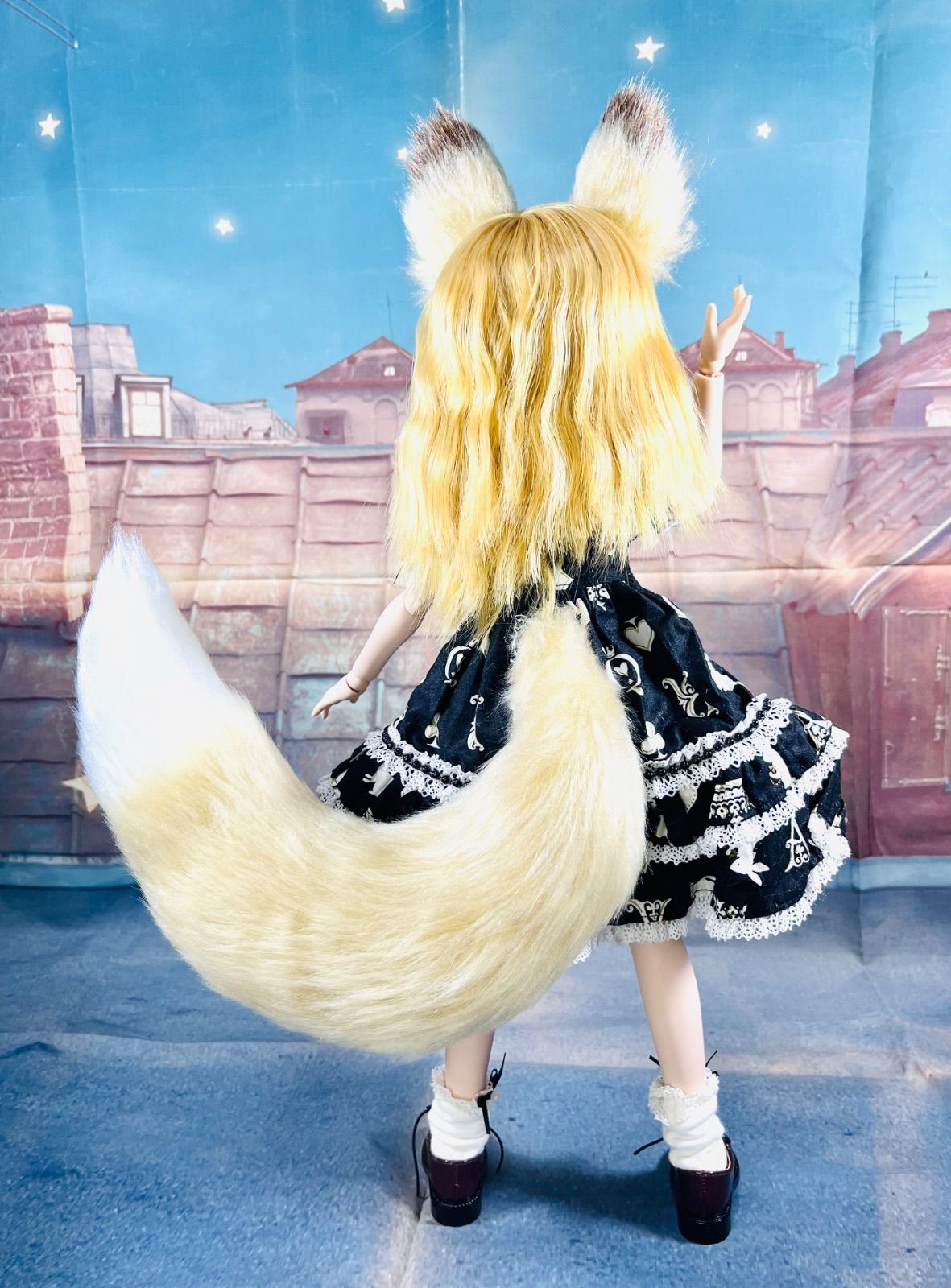 ディーラー様製 狐耳&狐しっぽセットDD*SD*MDD*DDP*DDS 狐耳&狐しっぽセット/DD*SD*MDD*DDP*DDS*MSD*40～60cmドールさん向け