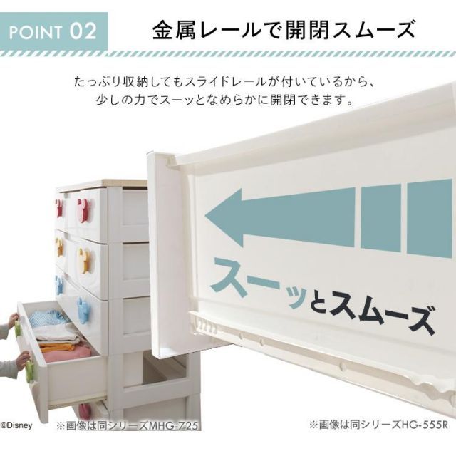 ミッキーキッズチェスト 5段