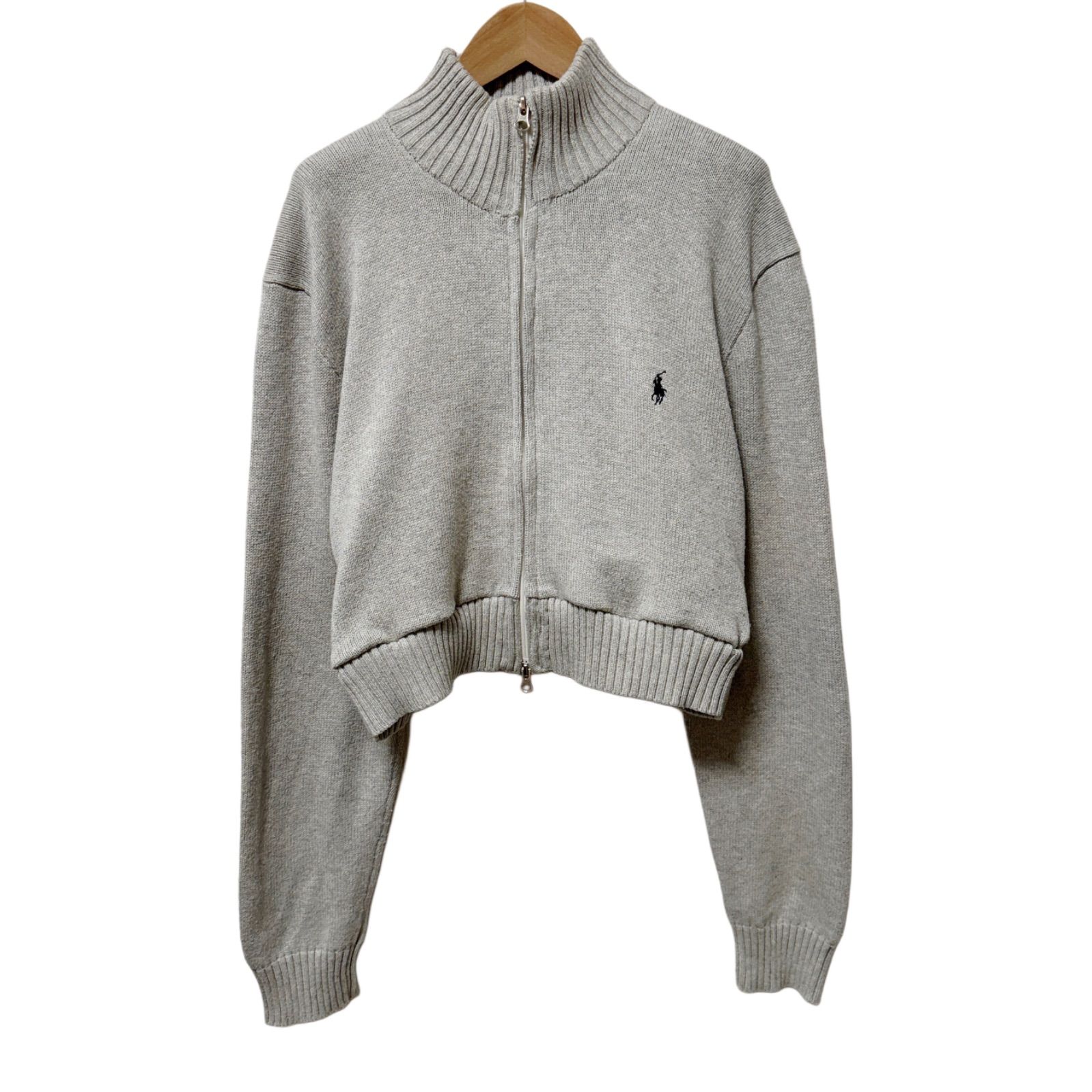 90s Polo by Ralph Lauren クロップド ジップアップニット L相当 