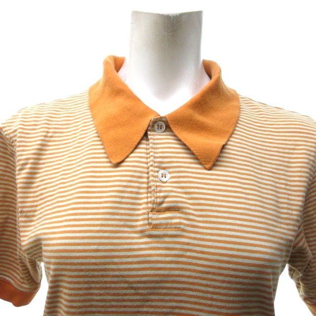 タグ付き新品未使用★Paul Smith オレンジ柄ポロシャツ 半袖 ポールスミス PAUL SMITH ポロシャツ カットソー 半袖 リブ袖