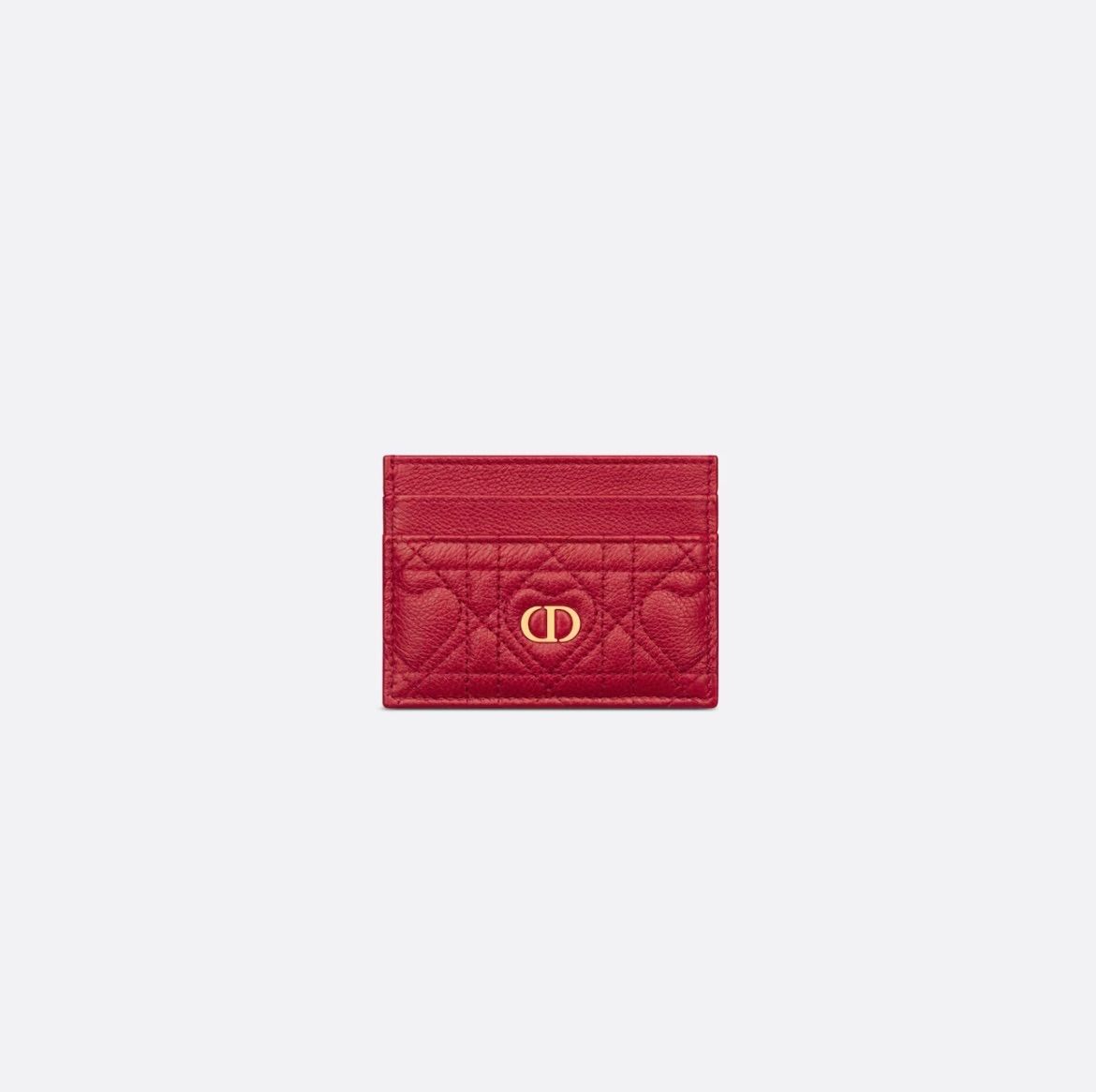 新作 新品 ディオール DIOR CARO カードホルダー ハート アマリリス 