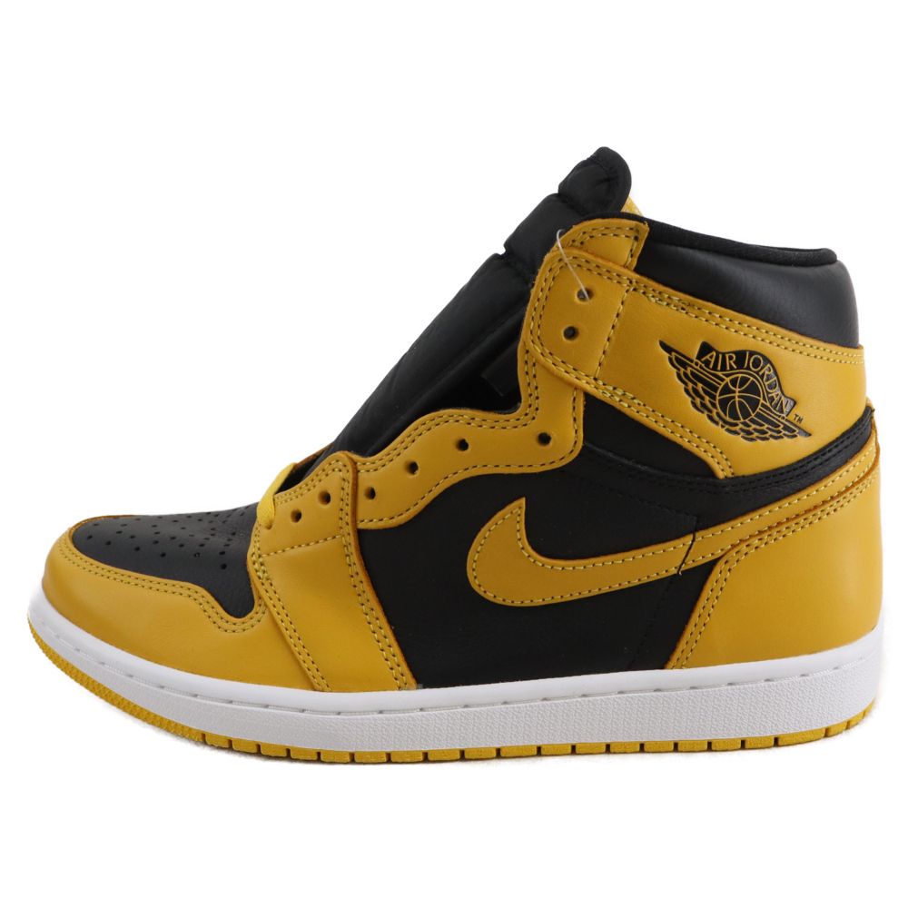 NIKE (ナイキ) AIR JORDAN1 RETRO HIGH OG Pollen エアジョーダン1 ハイカットスニーカー パラン イエロー/ブラック US9.5/27.5cm 555088-701