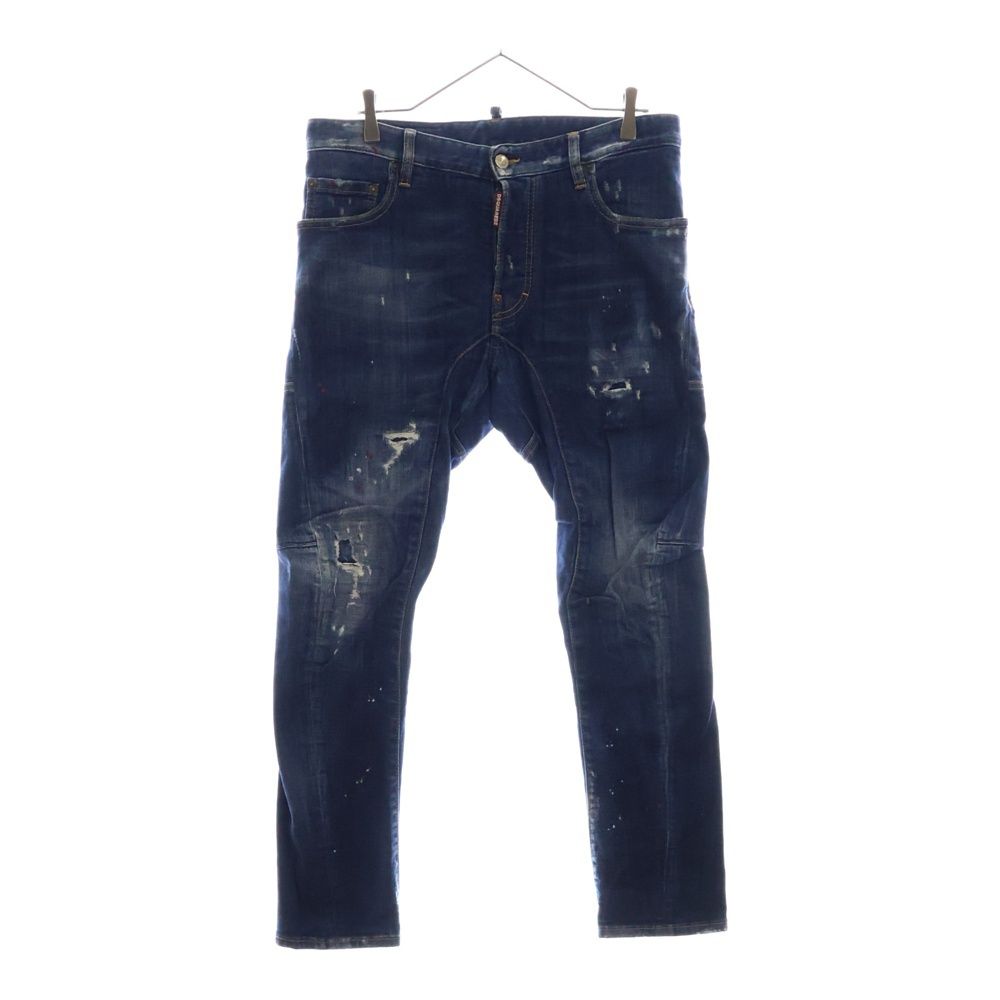 DSQUARED2 ディースクエアード 18SS TIDY BIKER JEAN ダメージ加工 デニムパンツ S74LB0375 インディゴ