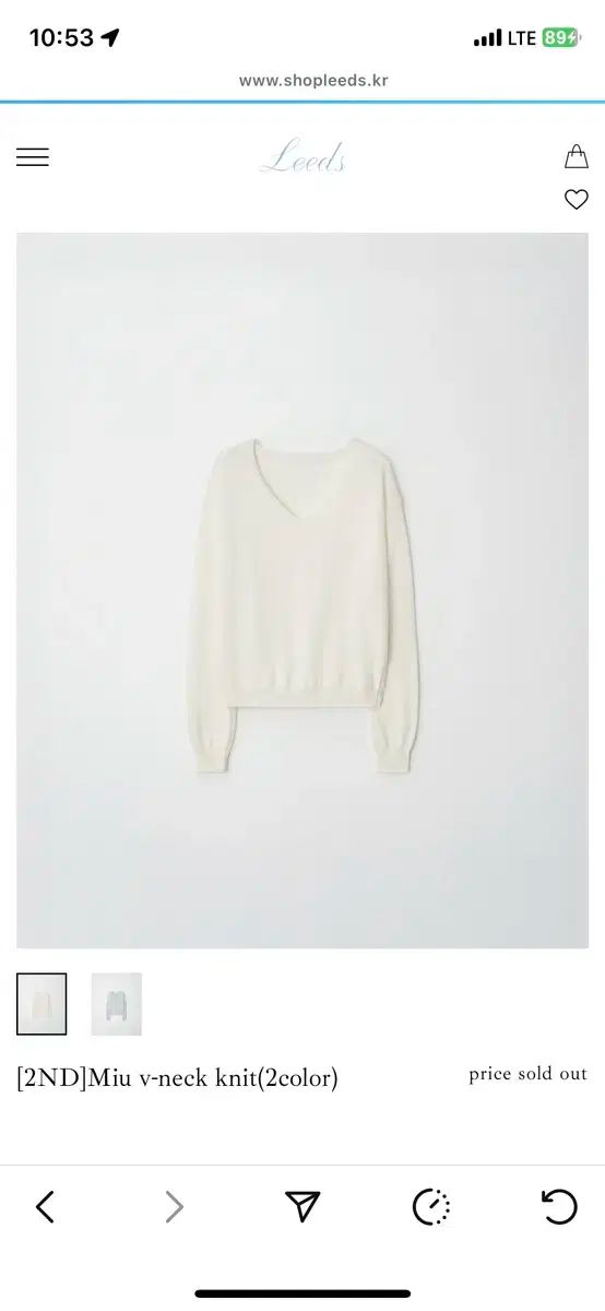 Lee s Me迷 Vネックニット Miu v-neck knit