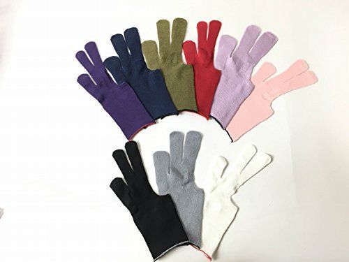 ブラック_中 ぴったり下カケ 三つ 黒 中 弓道 ゆがけ 山武弓具店【J-154】