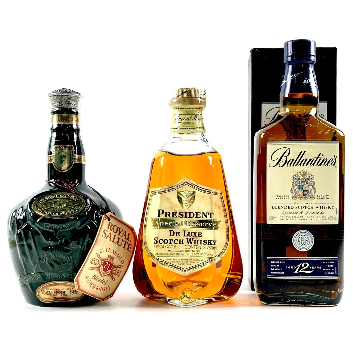 古酒 プレジデント デラックス スコッチウイスキー 3本セット 特級あり 