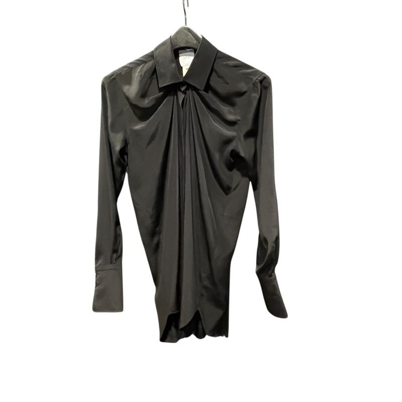 パトゥ PATOU アイコニックドレープシルクブラウス BL0030013999B ブラック シルク レディース 長袖シャツ