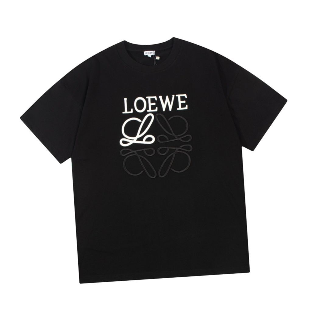 LOEWE ロエベ 刺繍 ロゴ Tシャツ アナグラム オーバーサイズ 白 XS