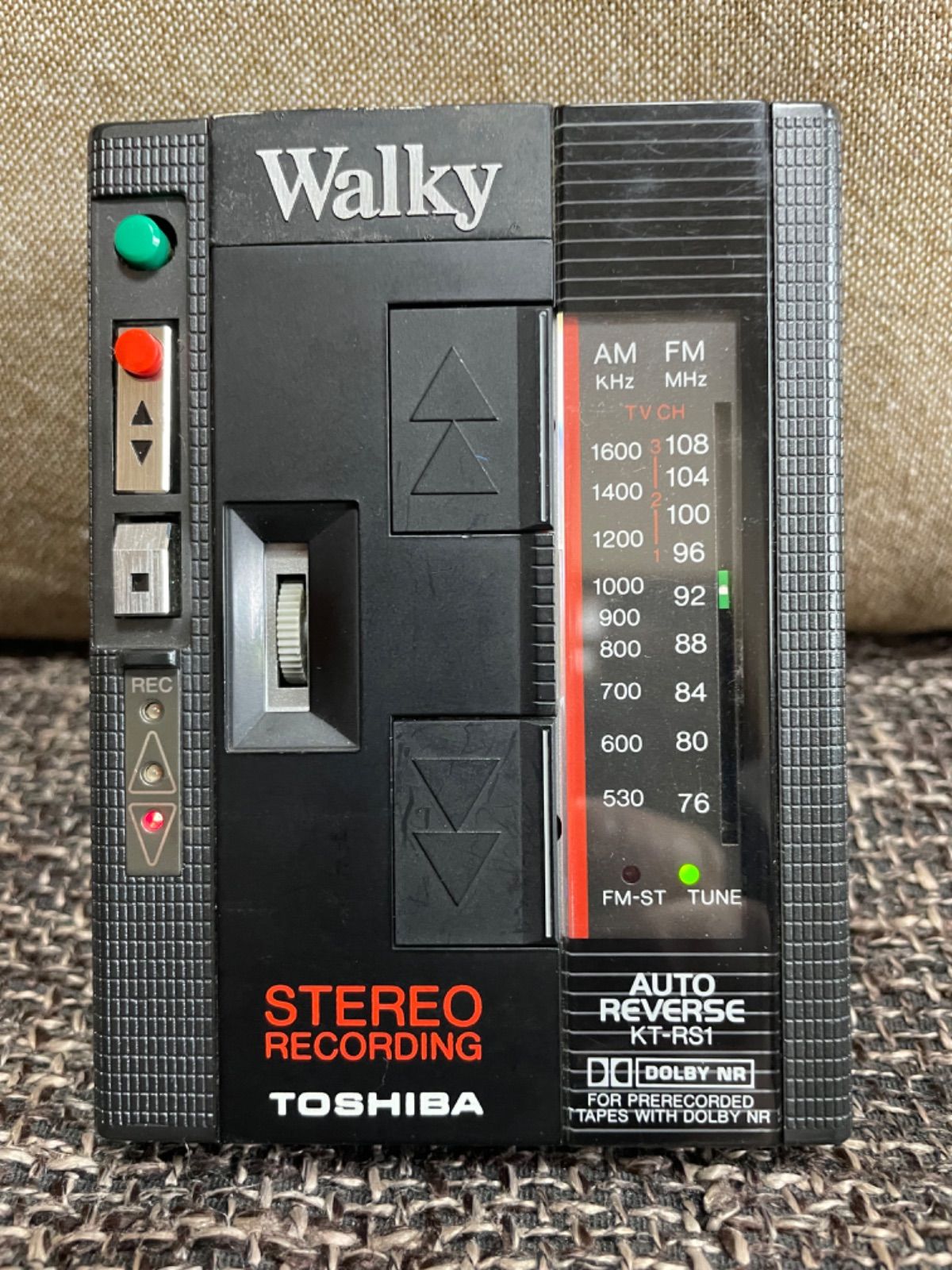 東芝ステレオ カセットレコーダーWalky RS録音マイクなども揃ってい ...