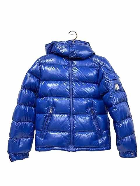  【中古】MONCLER モンクレール  子供服  152cm　ブルー　男の子　ジュニアサイズ　秋冬　ダウンジャケット Gジャン・デニムジャケット