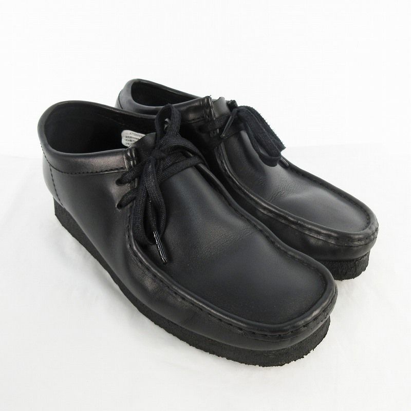 無料クーポン配布 アプリ クラークス clarks ワラビー Black 11826 Leather Wallabee 靴