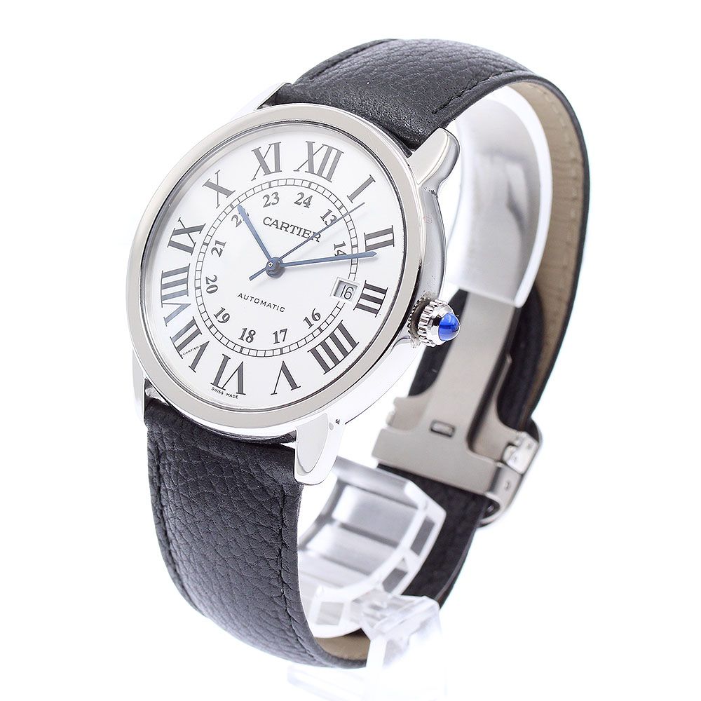 カルティエ CARTIER WSRN0022 ロンドソロ XL デイト 自動巻き メンズ_  