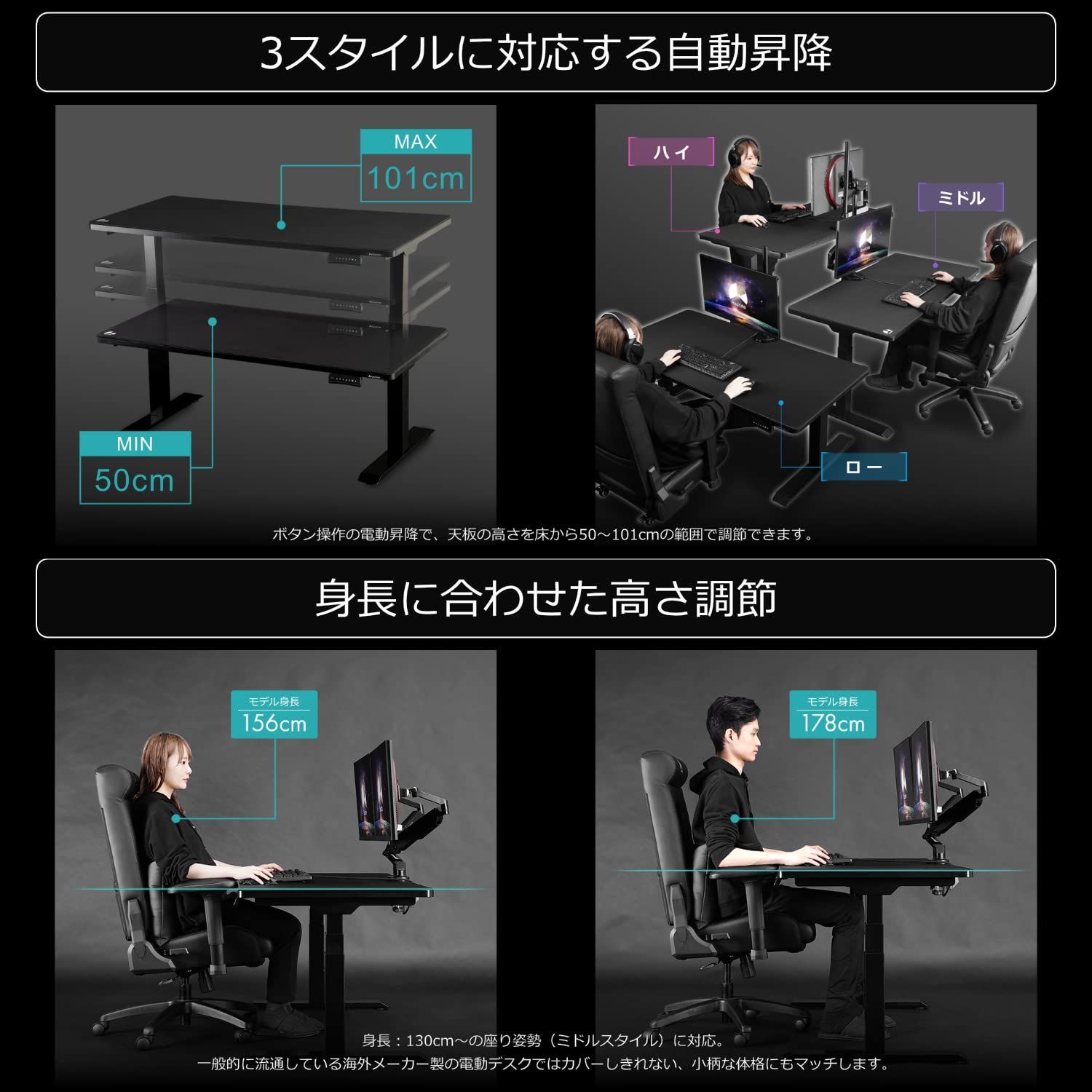 三大ゲーム姿勢をフルカバー