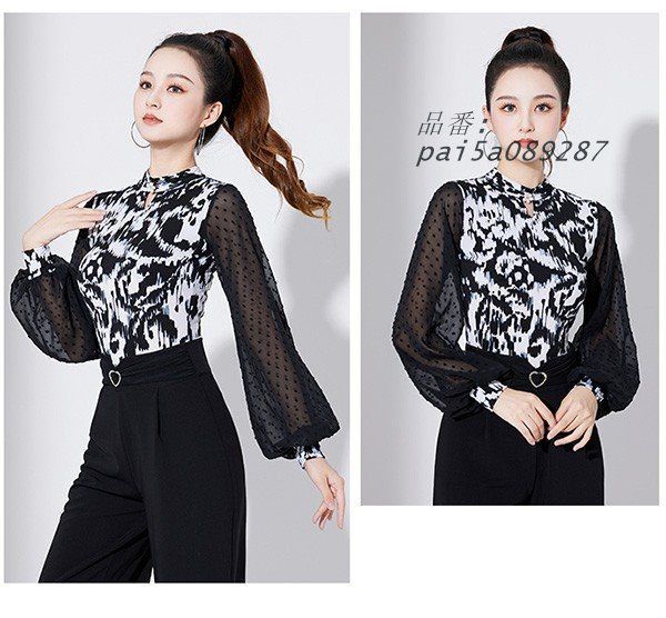 美品 社交ダンス衣装】上下セット ICHIOKU 黒 ブラック ラインストーン