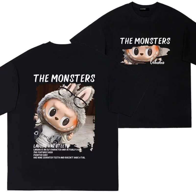 8色 親子トレンド】THE MONSTERS LABUBU 親子 T シャツ 130-150