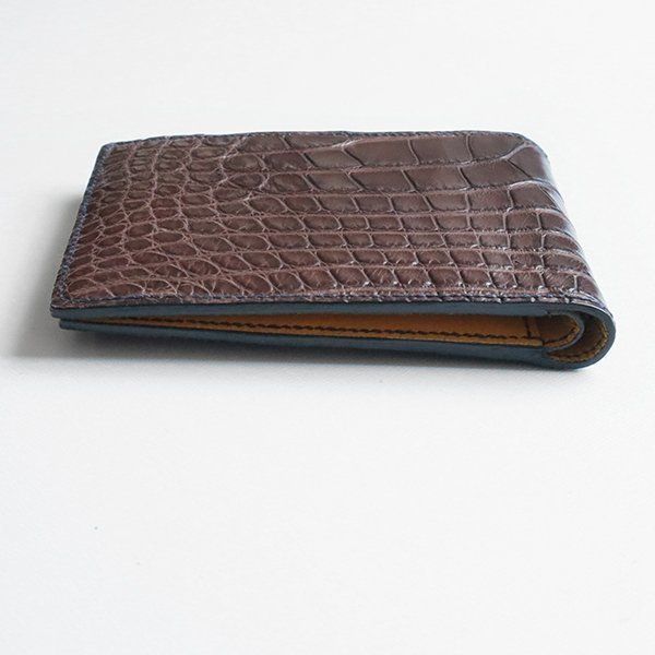 未使用 MAISON TAKUYA 【最高級アリゲーター 】 T6-WALLET 2つ折り 財布 ブラウン×イエロー (小銭入れ無し) メゾンタクヤ  ◇12/C4 - メルカリ