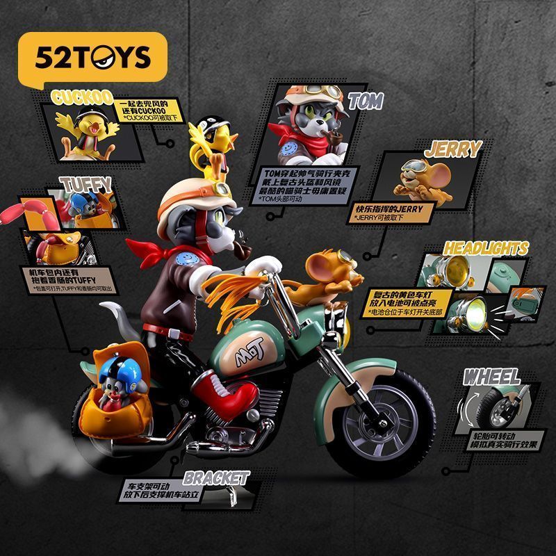 52toys x WarnerBrosトムとジェリー　レトロバイク　フィギュア