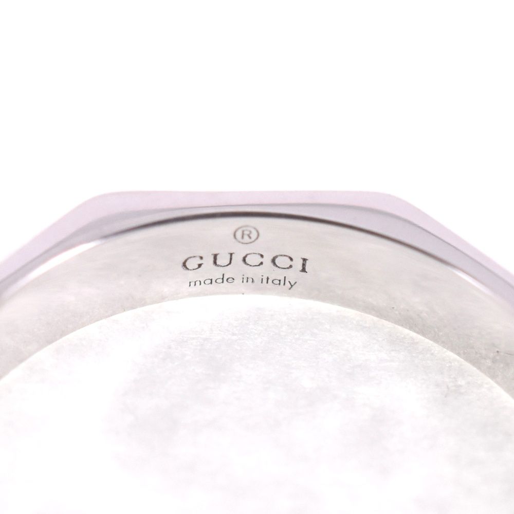 グッチ GUCCI オクタゴン リング サイズ54 JP14 K18WG メンズ き S 139287