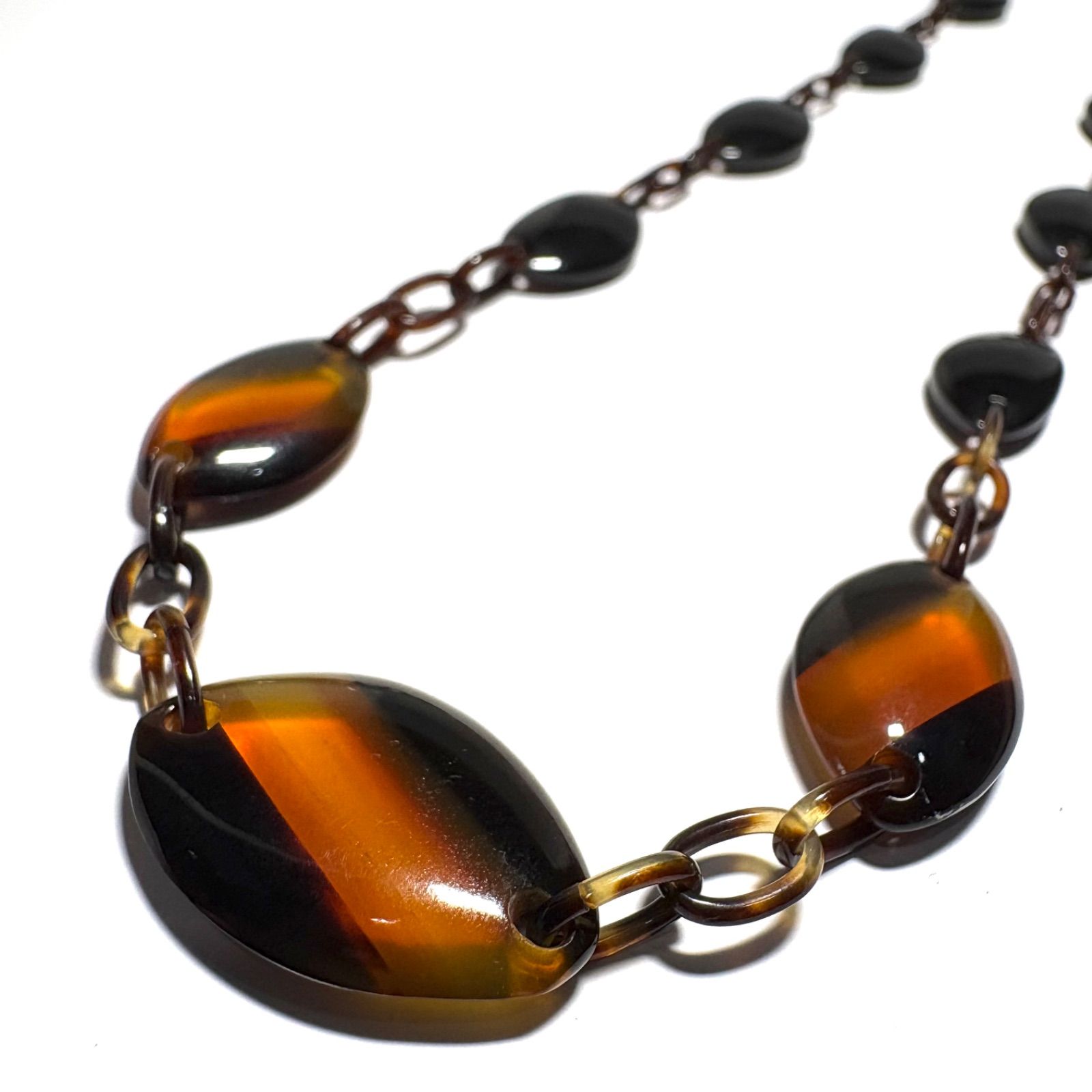 本鼈甲 ベッコウ グラデーション ネックレス 約45cm