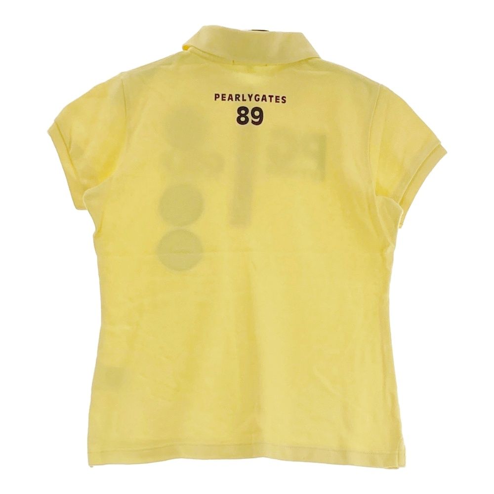 PEARLY GATES パーリーゲイツ 半袖ポロシャツ ホワイト系 5 [240001204101]【中古】メンズ サイズ：1 PEARLY GATES パーリーゲイツ 半袖ポロシャツ ワッペン