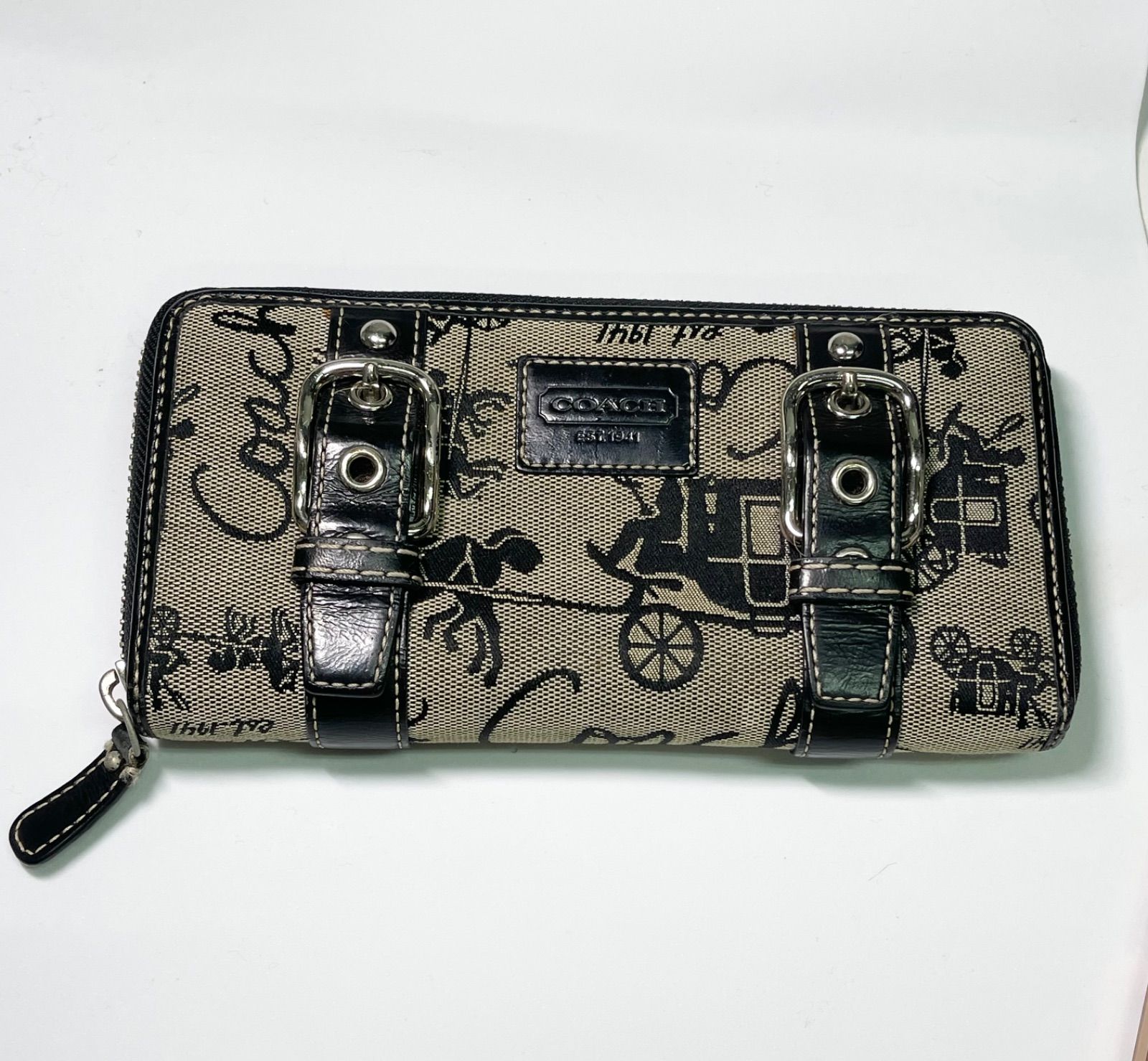 新品未使用COACH ホース&キャリッジ　長財布 新品 COACH コーチ 馬車ロゴ ホースアンドキャリッジ 長財布