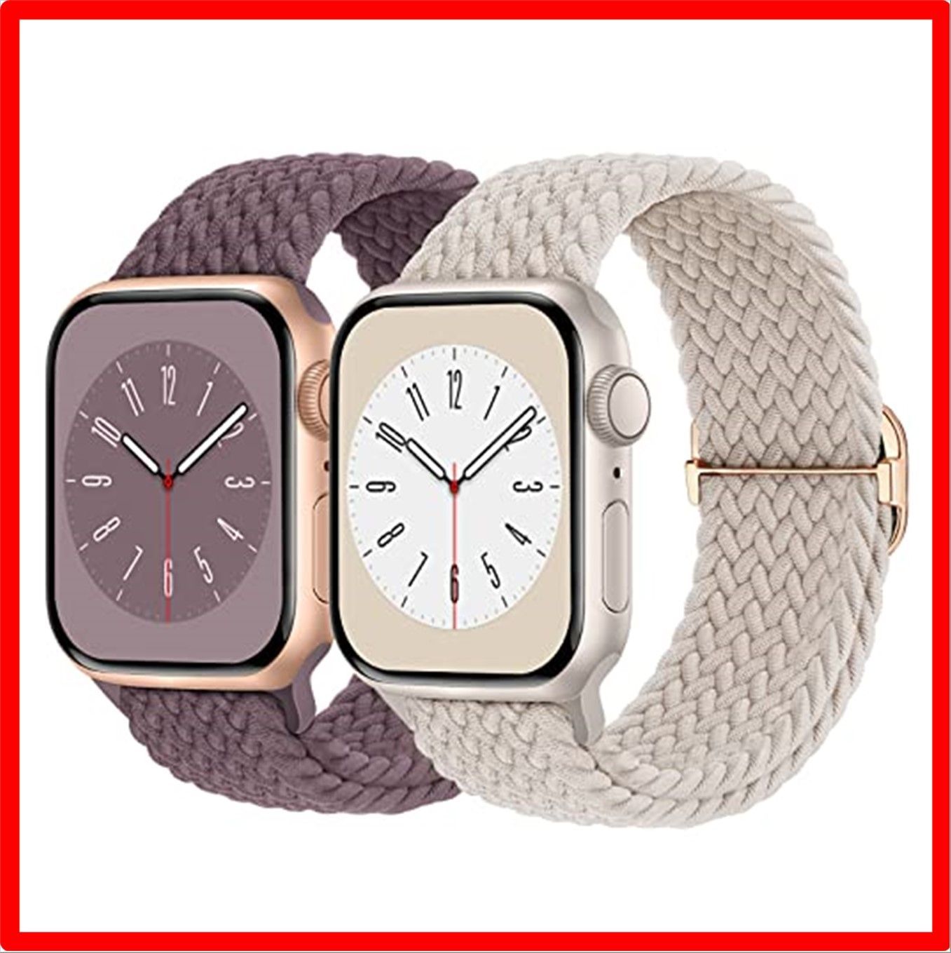 【送料無料 】 49mm/45mm/44mm/42mm_スターライト/スモークパープル 【2枚入り】Butifacion コンパチブル Apple Watch 