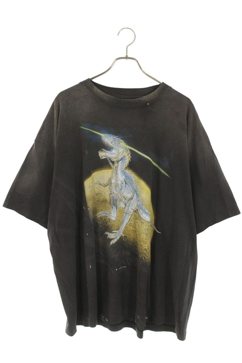 セントマイケル 25AW SM-HR1-0000-C76 空山基ヴィンテージ加工Tシャツ メンズ XXL