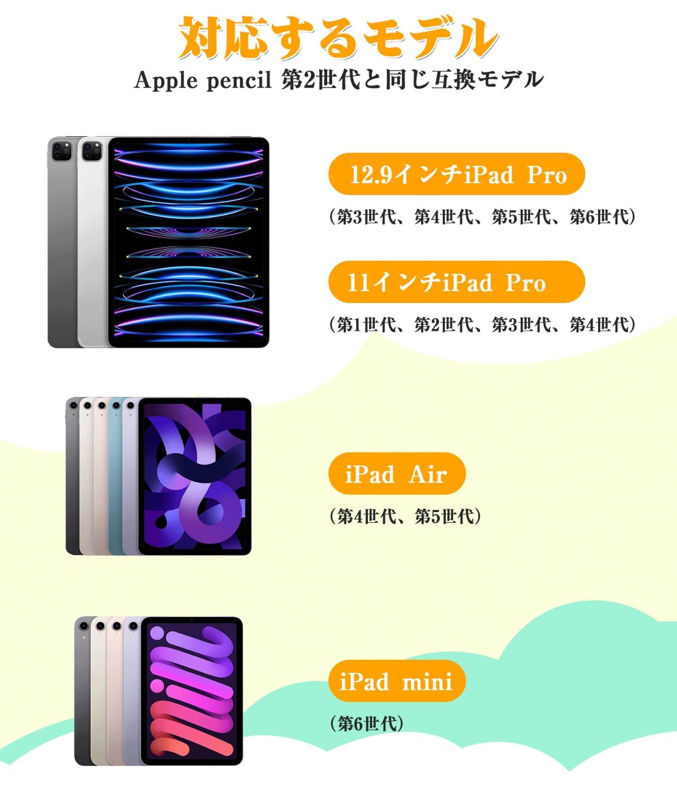 数量限定】【2023最新型 ワイヤレス磁気充電】USGMOBI タッチペン iPad