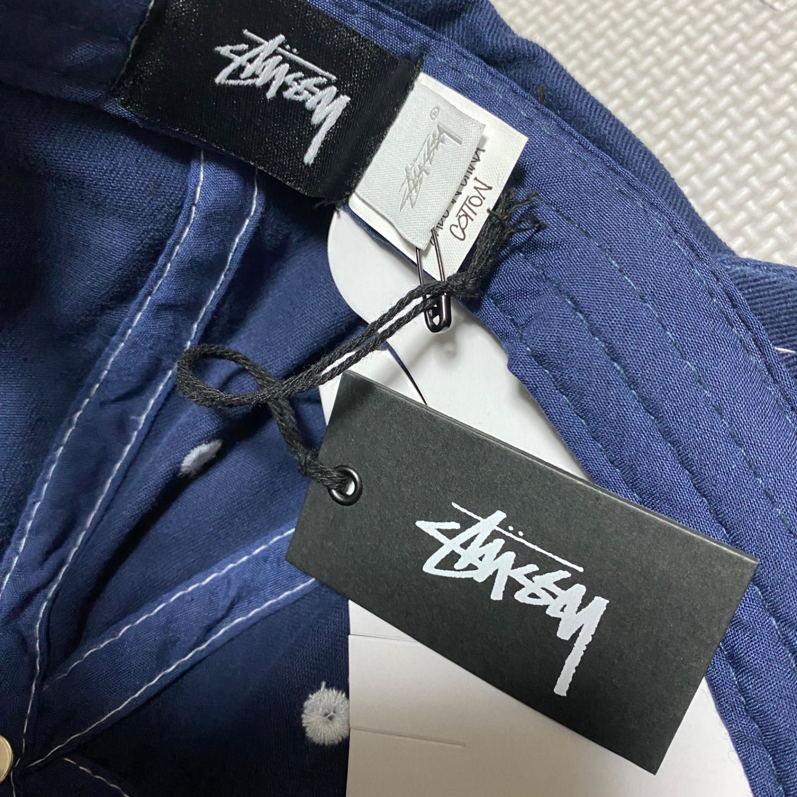 STUSSY  WORKGEAR キャップ ネイビー パッチ STUSSY WORKGEAR キャップ ネイビー パッチ - メルカリ