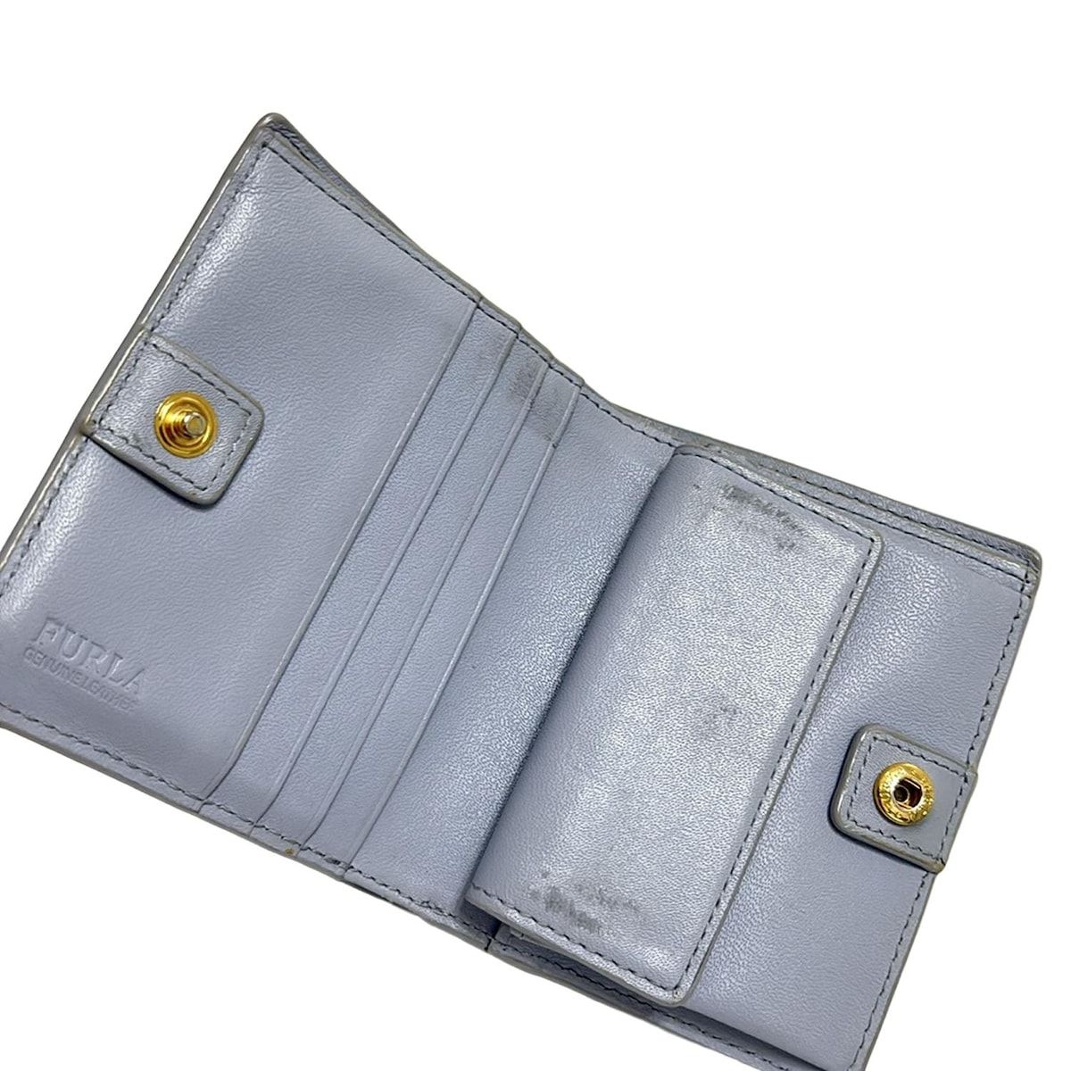 FURLA フルラ ライトブルー 二つ折り財布 財布 新品】FURLA フルラ 二