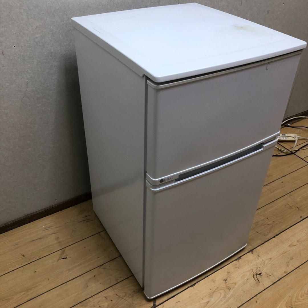 ユーイング U-ING 2ドア冷凍冷蔵庫 2018年製 90L UR-D90J 白