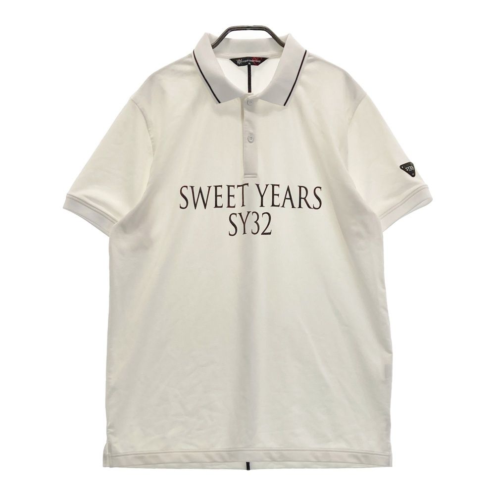 サイズ XL SY32 BY SWEET YEARS GOLF エスワイサーティトゥ 2025年モデル 半袖ポロシャツ ホワイト系 240101540451 ゴルフウェア メンズ ストスト