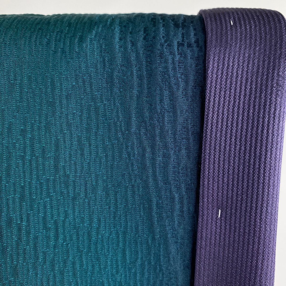 お召 正さ 身丈158cm 裄丈64.5cm M 袷 ますいわ屋 縦縞 薄紫 