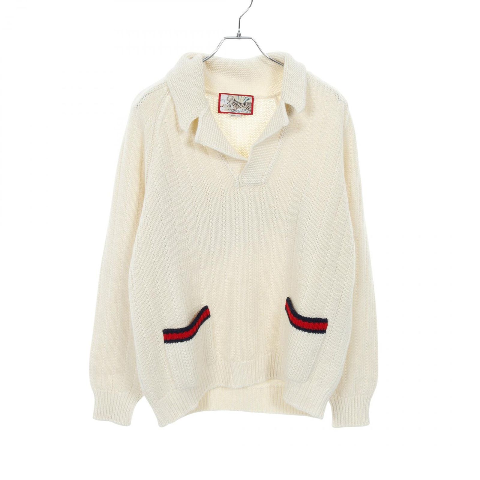 グッチ GUCCI シェリーライン ニットカーディガン 長袖 ジップアップ L