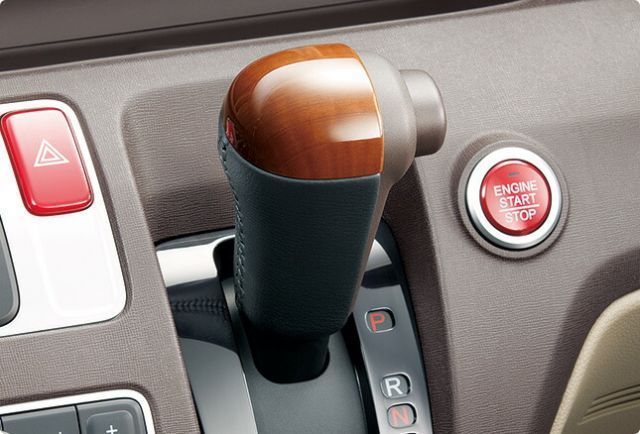 HONDA ホンダ NONE N-ONE エヌワン ホンダ純正 シフトノブ ( 本革×木目調コンビ ) 2012.11～次モデル