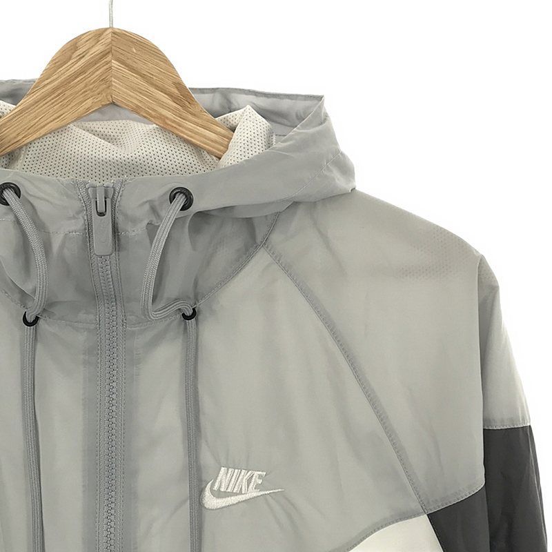 Nike ウィンドランナー　フーディージャケット　ホワイト/グレー NIKE / ナイキ | ウィンドランナーフーディージャケット | S