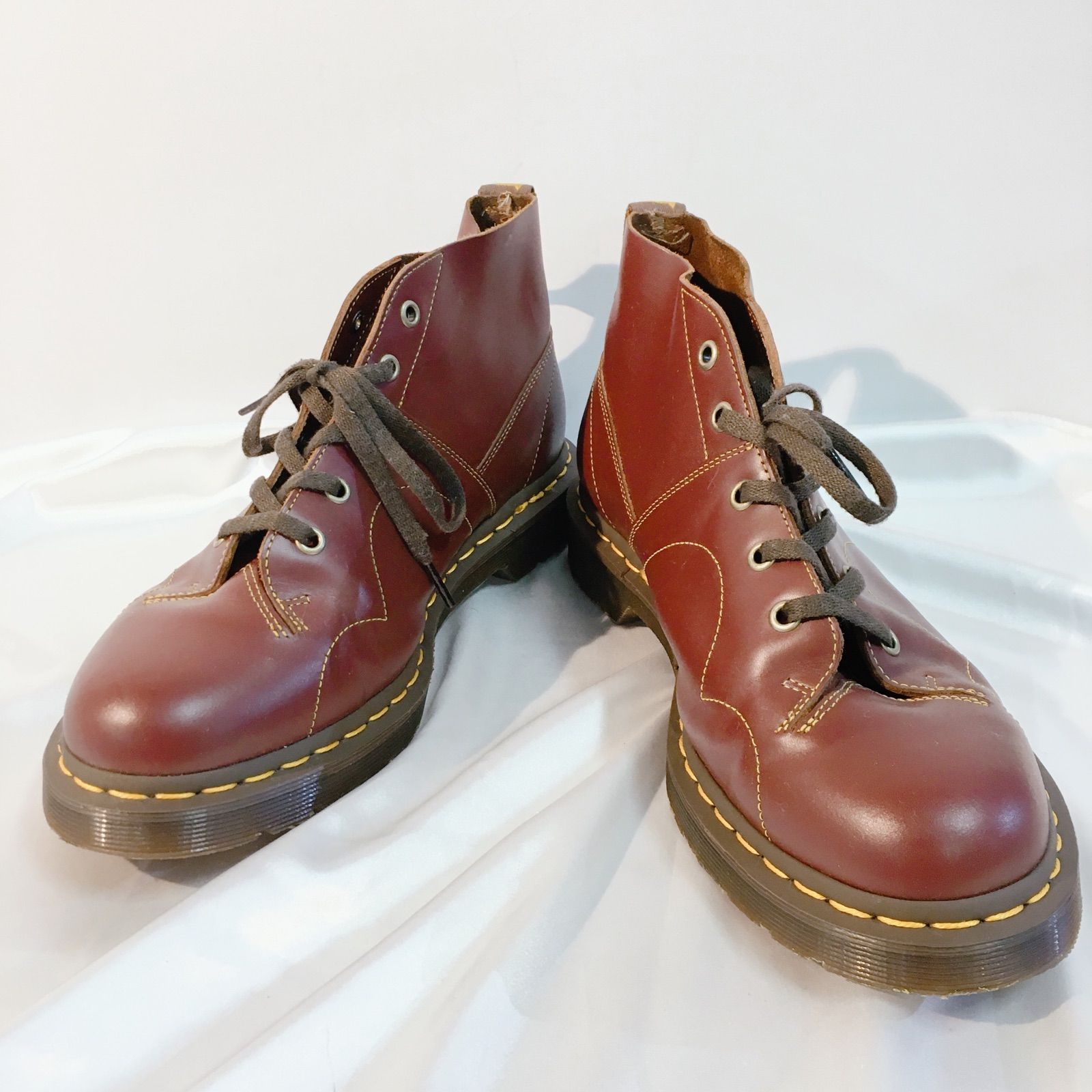 Dr.Martens ドクターマーチン 5ホールモンキーブーツ 赤茶 UK9 - メルカリ
