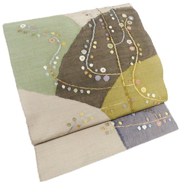 ユ71未使用名古屋帯 紬　辻ヶ花　着物帯　仕立て上リ　美品 楽天市場】【中古】 本場結城紬 名古屋帯 開き仕立て リサイクル