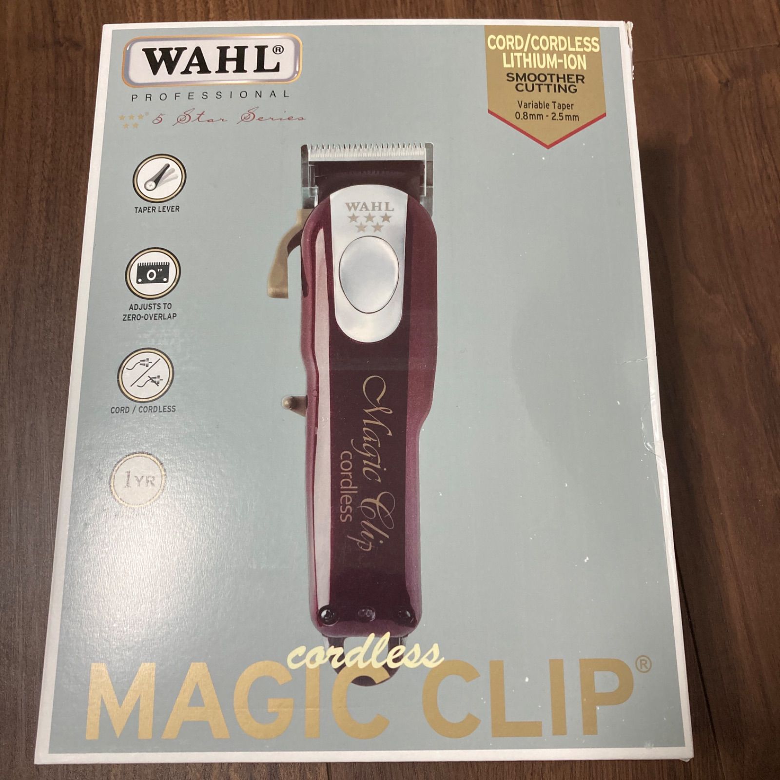 wahlバリカン新品未使用コードレスバリカンマジッククリップ赤レッド